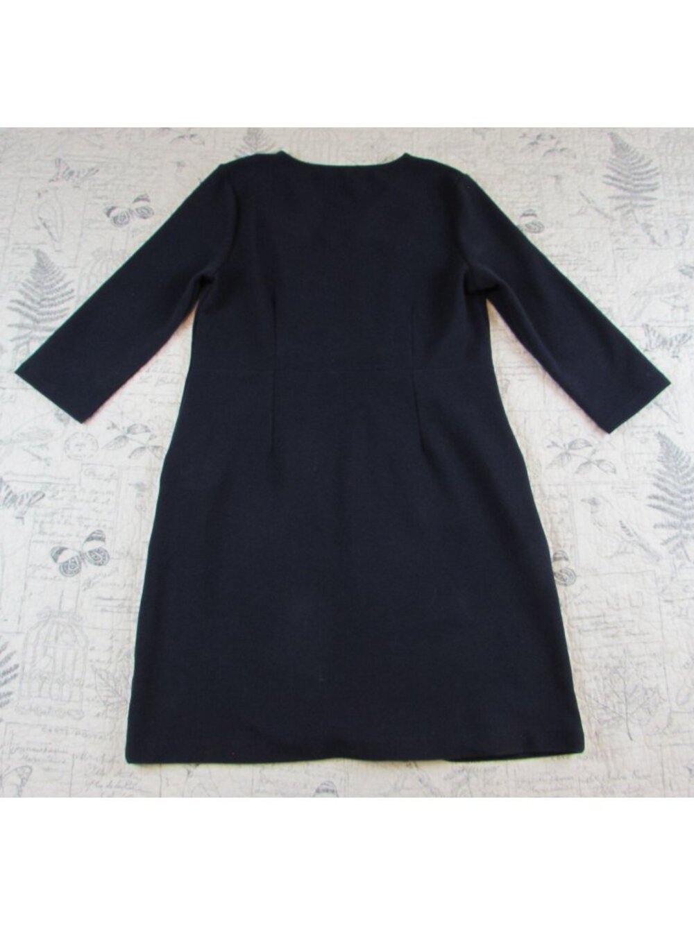 EUC Boden Brontë Ottoman V-Neck Dress Navy Blue Office work womens Sz 12R - Picture 4 of 5